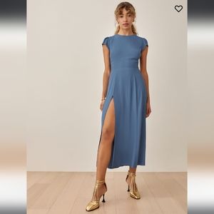 NWT Reformation Gavin Dress - Morning Glory Blue